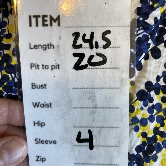 BODEN Women V Neck Ravello Blue and Yellow Blouse Silk Blend Size 8 - Picture 11 of 11